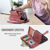 iPhone 17 Pro Max PU leren hoesje portemonnee - Rood