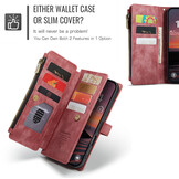 iPhone 18 Pro Max / iPhone 17 Pro Max PU leren hoesje portemonnee - Rood