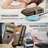 iPhone 17 Pro Max PU leren hoesje portemonnee - Bruin