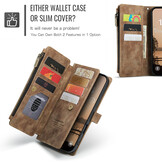 iPhone 17 Pro Max PU leren hoesje portemonnee - Bruin