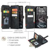 iPhone 18 Pro Max / iPhone 17 Pro Max PU leren hoesje portemonnee - Zwart