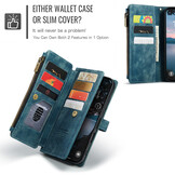 iPhone 17 Pro Max PU leren hoesje portemonnee - Blauw