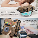 iPhone 17 Pro PU leren hoesje portemonnee - Bruin