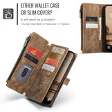 iPhone 18 Pro / iPhone 17 Pro PU leren hoesje portemonnee - Bruin