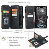 iPhone 18 Pro / iPhone 17 Pro PU leren hoesje portemonnee - Zwart