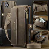 iPhone 17 hoesje portemonnee tasje - Bruin