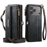 iPhone 17 Pro hoesje portemonnee tasje - Zwart