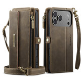 iPhone 18 Pro / iPhone 17 Pro hoesje portemonnee tasje - Bruin