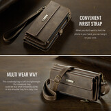 iPhone 17 Pro hoesje portemonnee tasje - Bruin