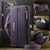 iPhone 18 Pro / iPhone 17 Pro hoesje portemonnee tasje - Paars