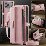iPhone 18 Pro / iPhone 17 Pro hoesje portemonnee tasje - Lichtroze
