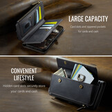 iPhone 17 Pro Max hoesje portemonnee tasje - Zwart