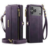 iPhone 17 Pro Max hoesje portemonnee tasje - Paars