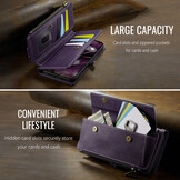 iPhone 18 Pro Max / iPhone 17 Pro Max hoesje portemonnee tasje - Paars