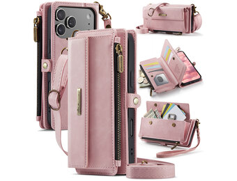 Caseme iPhone 17 Pro Max hoesje - portemonnee tasje - Lichtroze