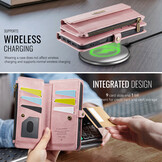 iPhone 17 Pro Max hoesje portemonnee tasje - Lichtroze