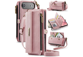 Caseme iPhone 17 Air hoesje - portemonnee tasje - Lichtroze