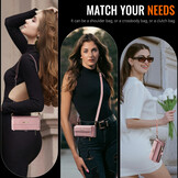 iPhone 17 Air hoesje portemonnee tasje - Lichtroze