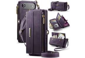 Caseme iPhone 17 Air hoesje - portemonnee tasje - Paars