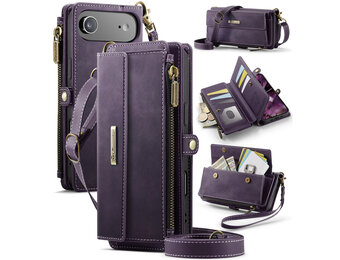 Caseme iPhone 17 Air hoesje - portemonnee tasje - Paars