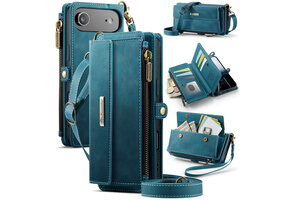 Caseme iPhone 17 Air hoesje - portemonnee tasje - Blauw