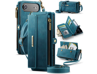 Caseme iPhone 17 Air hoesje - portemonnee tasje - Blauw