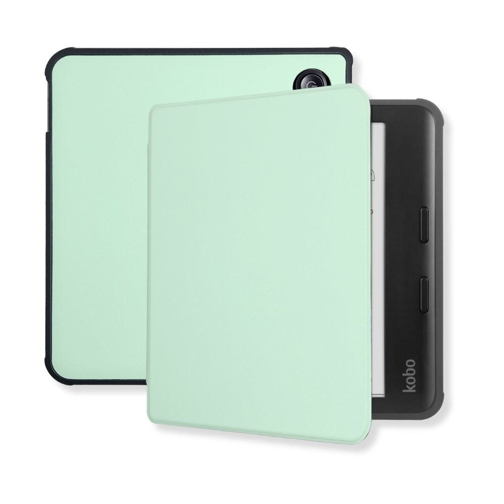 Kobo Libra Colour hoes (7 inch) Sleepcover - Lichtgroen