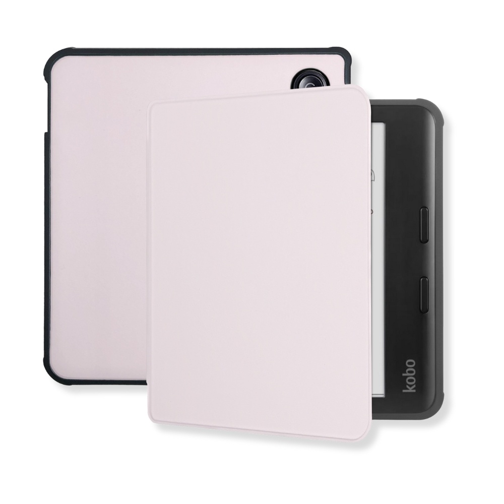 Kobo Libra Colour hoes (7 inch) Sleepcover - Lichtroze