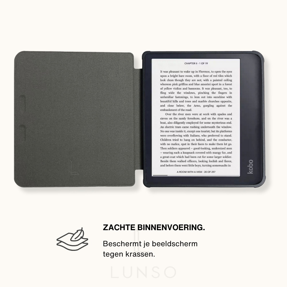 Kobo Libra Colour hoes (7 inch) Sleepcover - Lichtroze