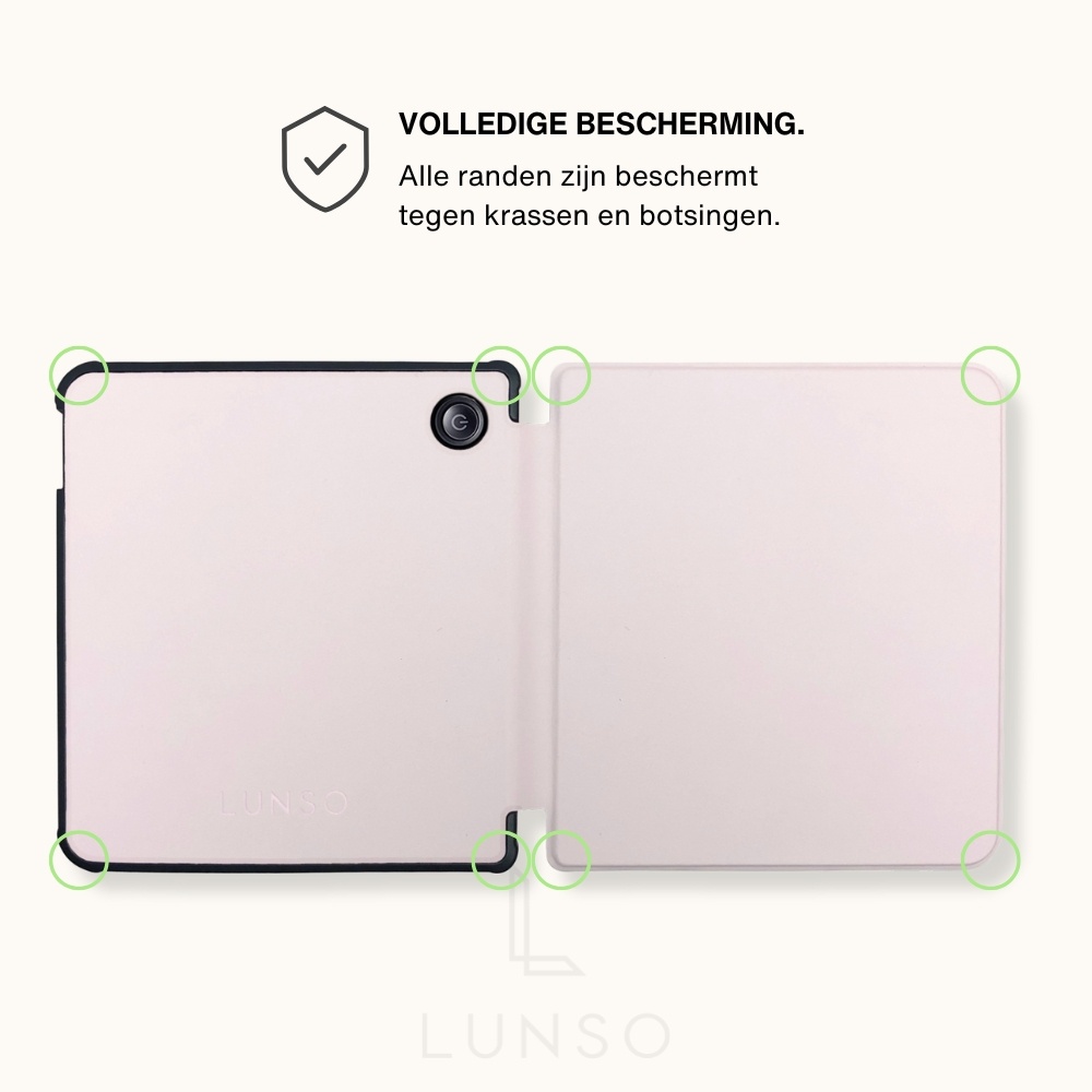 Kobo Libra Colour hoes (7 inch) Sleepcover - Lichtroze