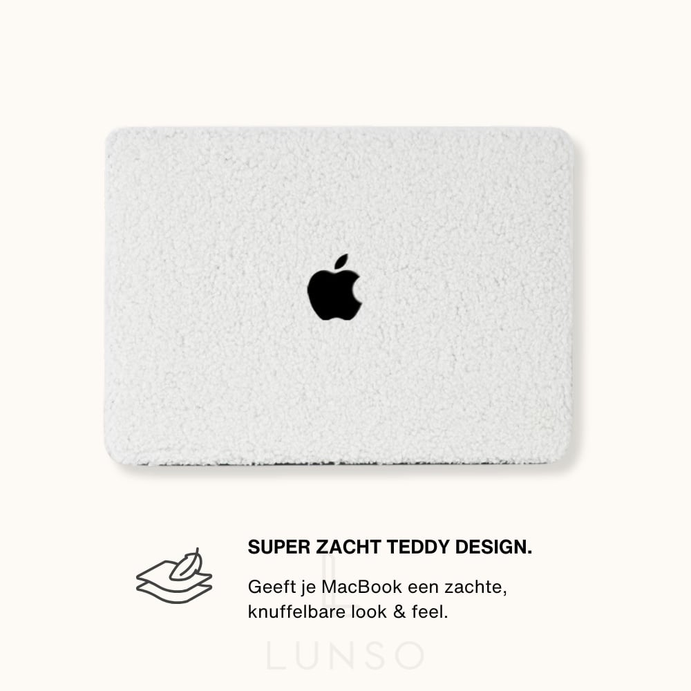 MacBook Air 13 inch (2022-2026) cover hoes - Teddy Puffy Beige
