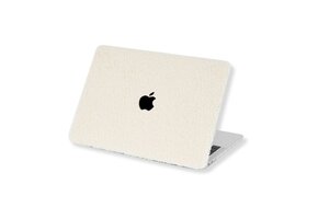 Lunso MacBook Air 13 inch (2022-2025) cover hoes - case - Teddy Puffy Khaki