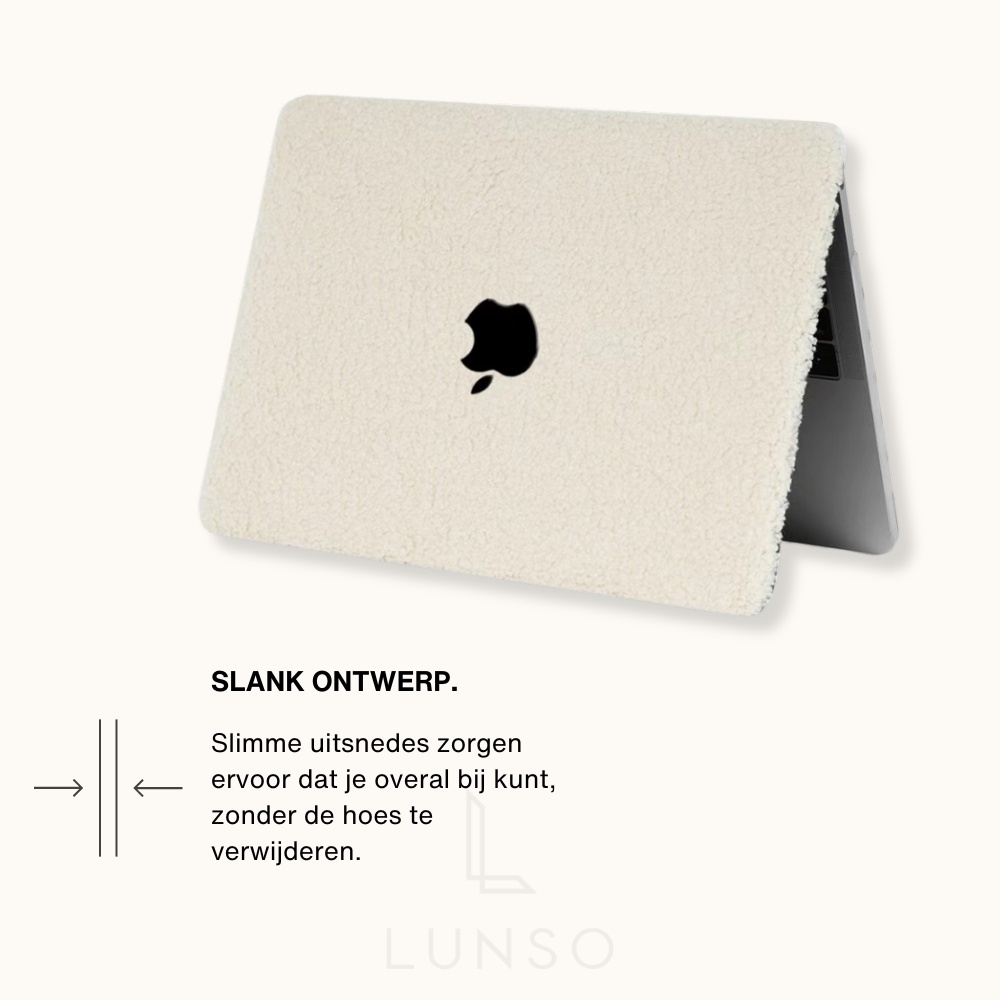 MacBook Air 13 inch (2022-2025) cover hoes - Teddy Puffy Khaki