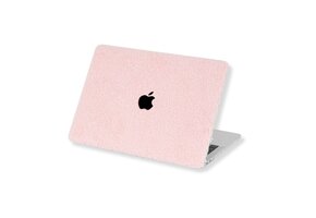 Lunso MacBook Air 13 inch (2022-2026) cover hoes - case - Teddy Puffy Lichtroze
