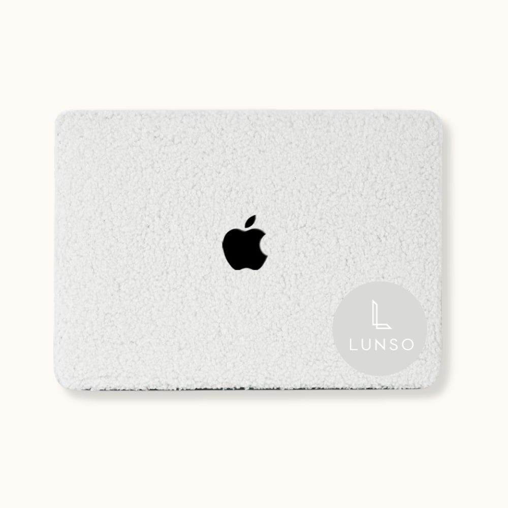 MacBook Air 15 inch (2023-2026) cover hoes - Teddy Puffy Beige