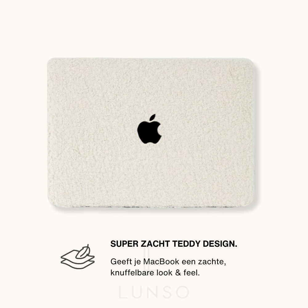 MacBook Air 15 inch (2023-2026) cover hoes - Teddy Puffy Khaki