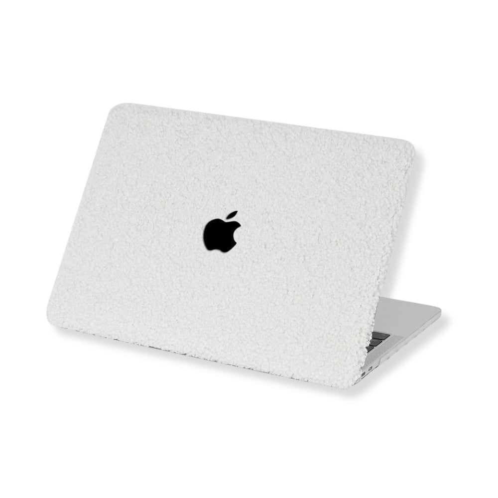 Lunso MacBook Pro 16 inch (2021-2026) cover hoes - case - Teddy Puffy Beige