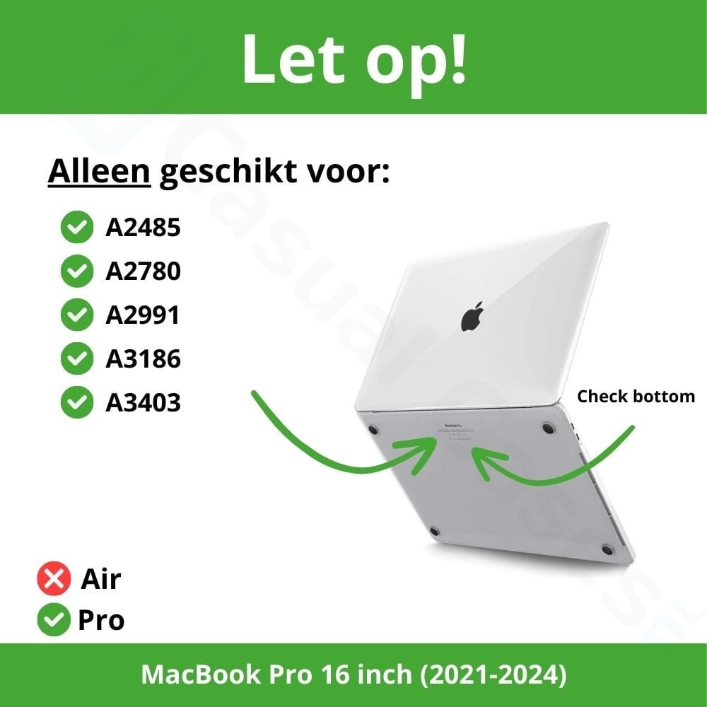 MacBook Pro 16 inch (2021-2024) cover hoes - Candy Floss