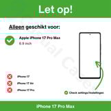 iPhone 17 Pro Max (2 stuks) Tempered Glass screenprotector - Installatie tool - Case Friendly - Militair Getest Glas