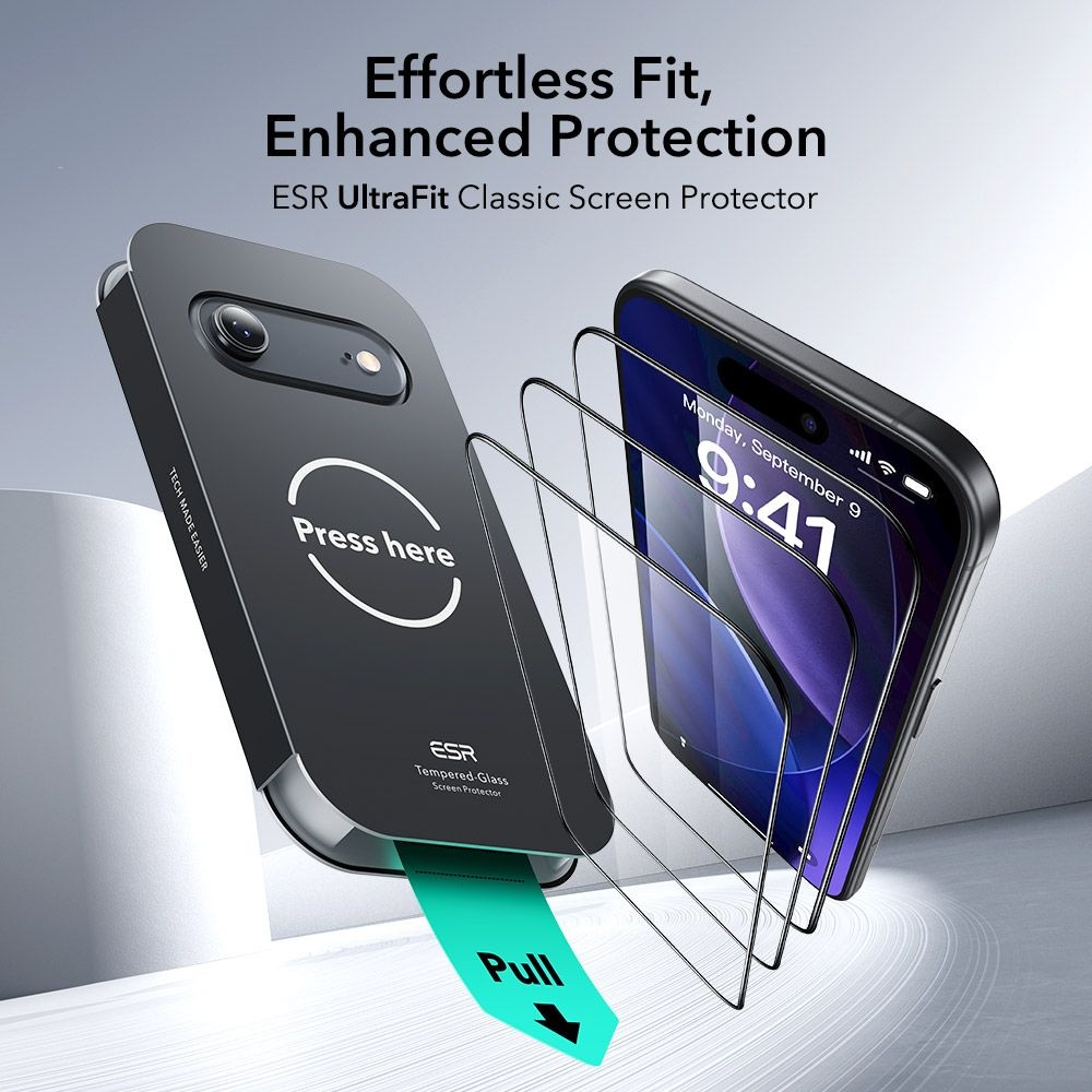 iPhone 17 Pro (2 stuks) Tempered Glass screenprotector - Installatie tool - Case Friendly - Militair Getest Glas