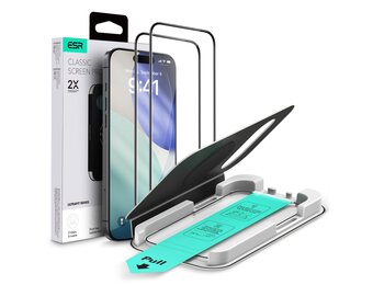 ESR iPhone 17 (2 stuks) Tempered Glass screenprotector - Installatie tool - Case Friendly - Militair Getest Glas