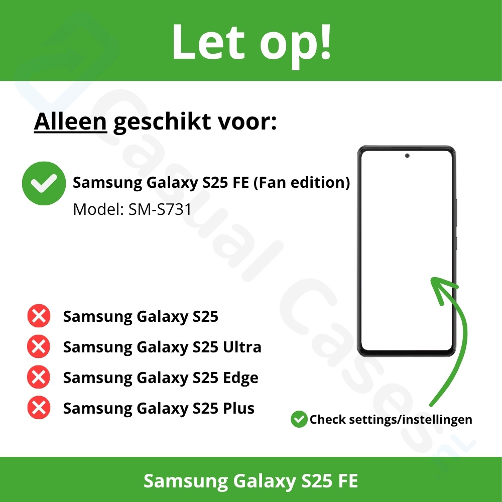 Samsung Galaxy S25 FE hoesje – slanke backcover met volledige MagSafe ondersteuning - Zwart