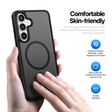 Samsung Galaxy S25 FE hoesje – slanke backcover met volledige MagSafe ondersteuning - Zwart