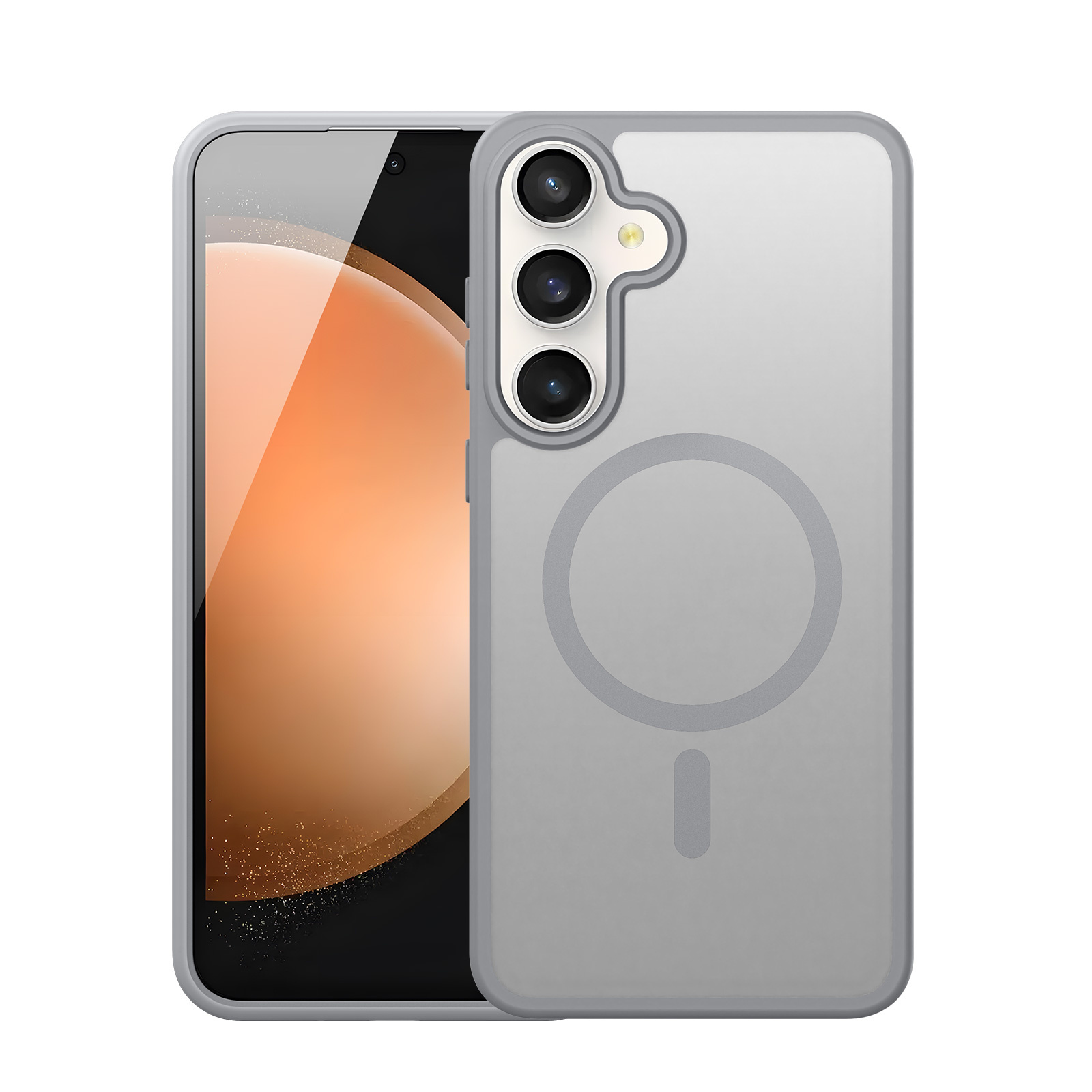 Samsung Galaxy S25 FE hoesje – slanke backcover met volledige MagSafe ondersteuning - Grijs