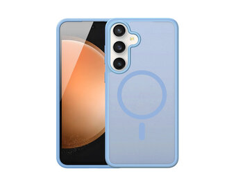 Dux Ducis Yind Samsung Galaxy S25 FE hoesje – slanke backcover met MagSafe ondersteuning - Lichtblauw