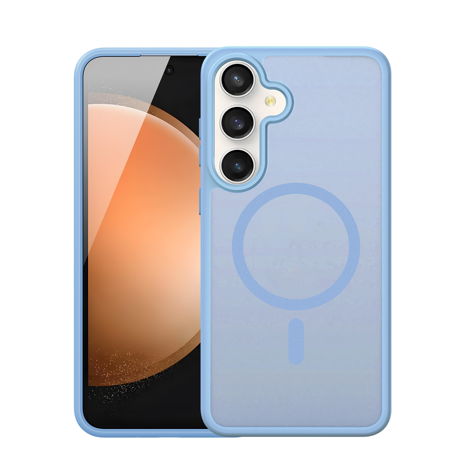 Dux Ducis Yind Samsung Galaxy S25 FE hoesje - slanke backcover met MagSafe ondersteuning - Lichtblauw