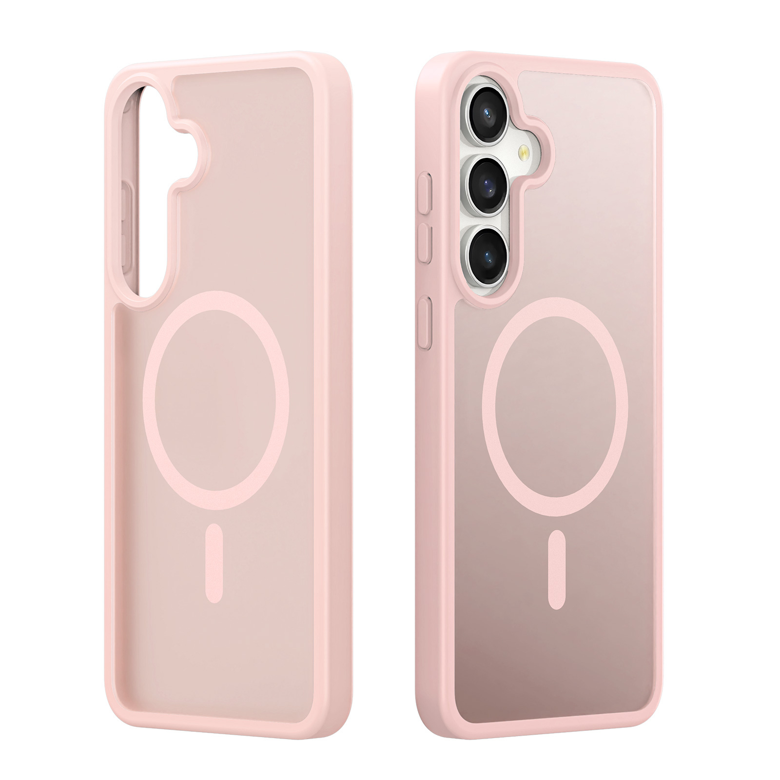 Samsung Galaxy S25 FE hoesje – slanke backcover met volledige MagSafe ondersteuning - Lichtroze