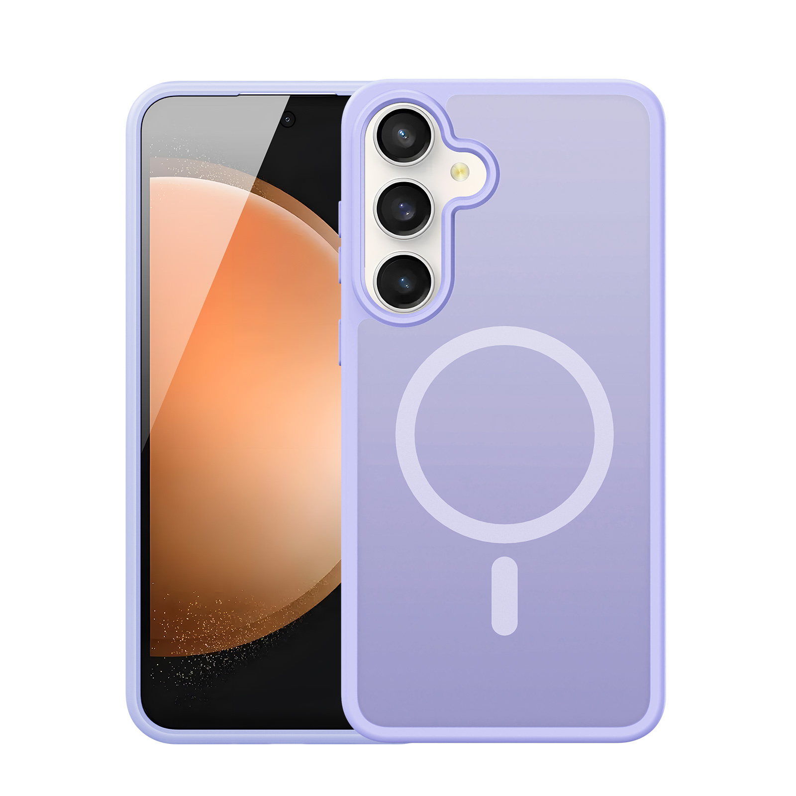 Samsung Galaxy S25 FE hoesje – slanke backcover met volledige MagSafe ondersteuning - Lila