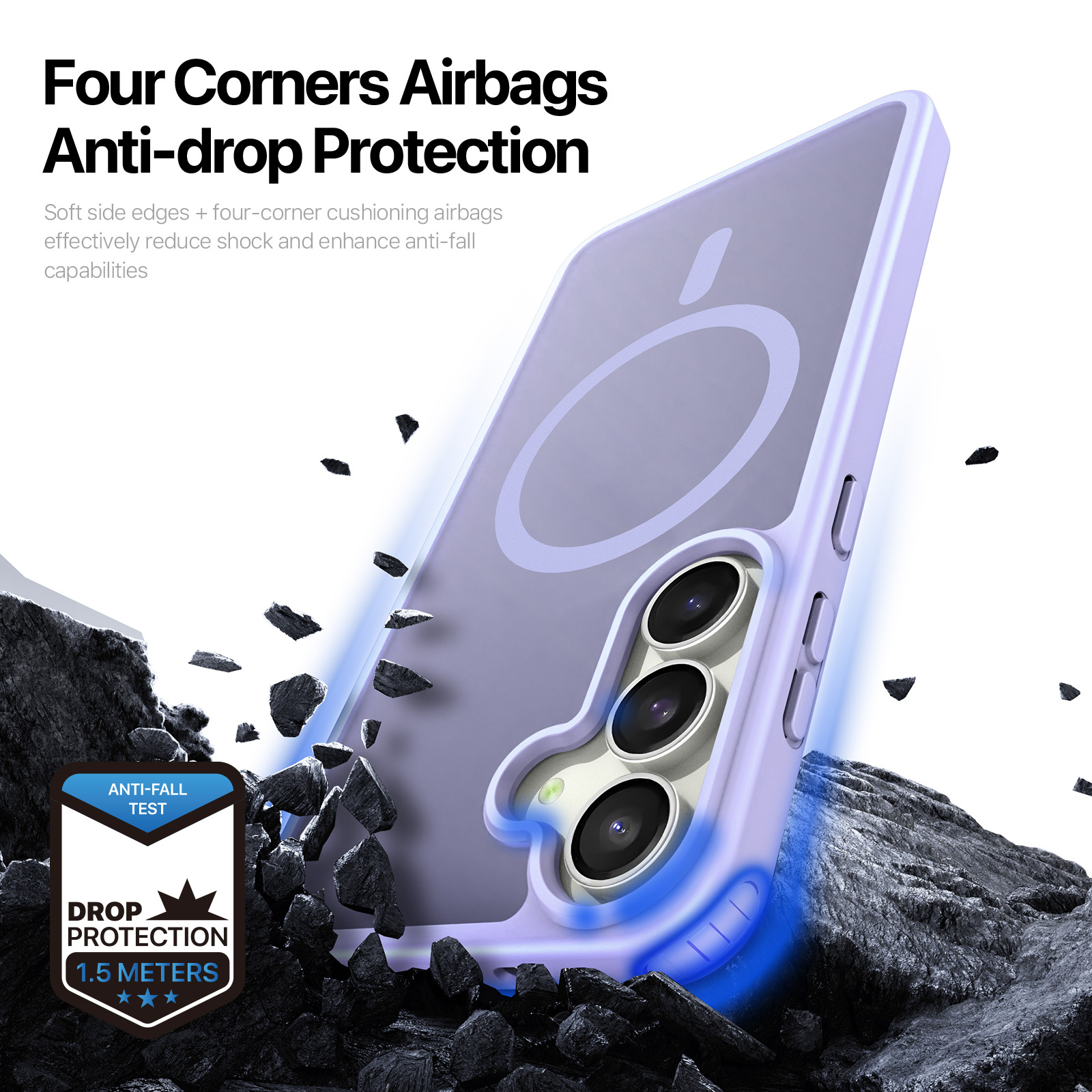 Samsung Galaxy S25 FE hoesje – slanke backcover met volledige MagSafe ondersteuning - Lila