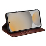 Samsung Galaxy S25 FE leren bookcase hoesje - Bruin